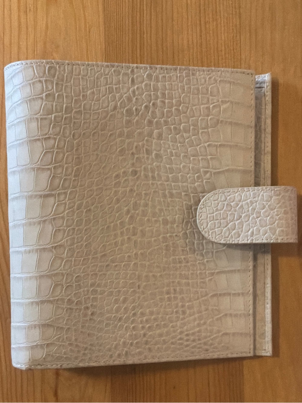 Gillio Firenze Personal Wide Compagna Croco Vintage Gray